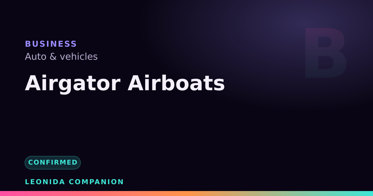 Airgator Airboats — GTA 6 business