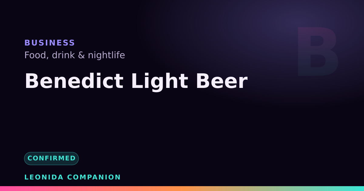 Benedict Light Beer — GTA 6 business