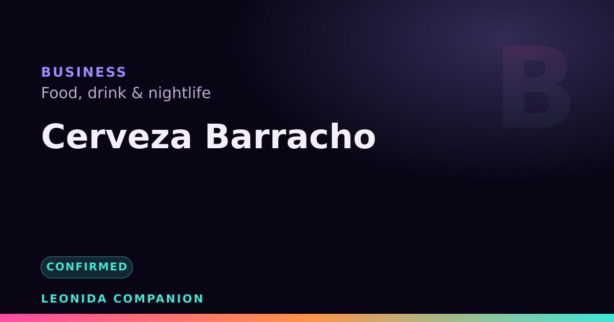 Cerveza Barracho — GTA 6 business