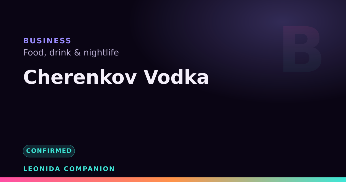 Cherenkov Vodka — GTA 6 business
