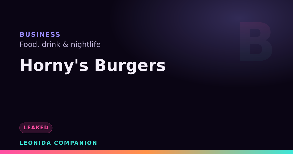 Horny's Burgers — GTA 6 business