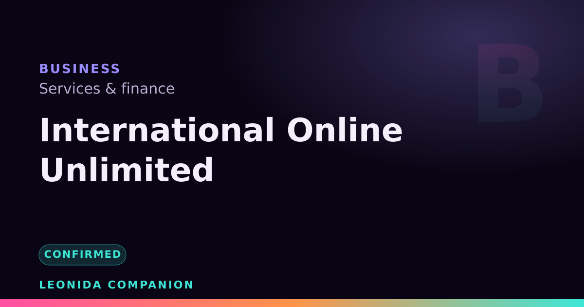 International Online Unlimited — GTA 6 business