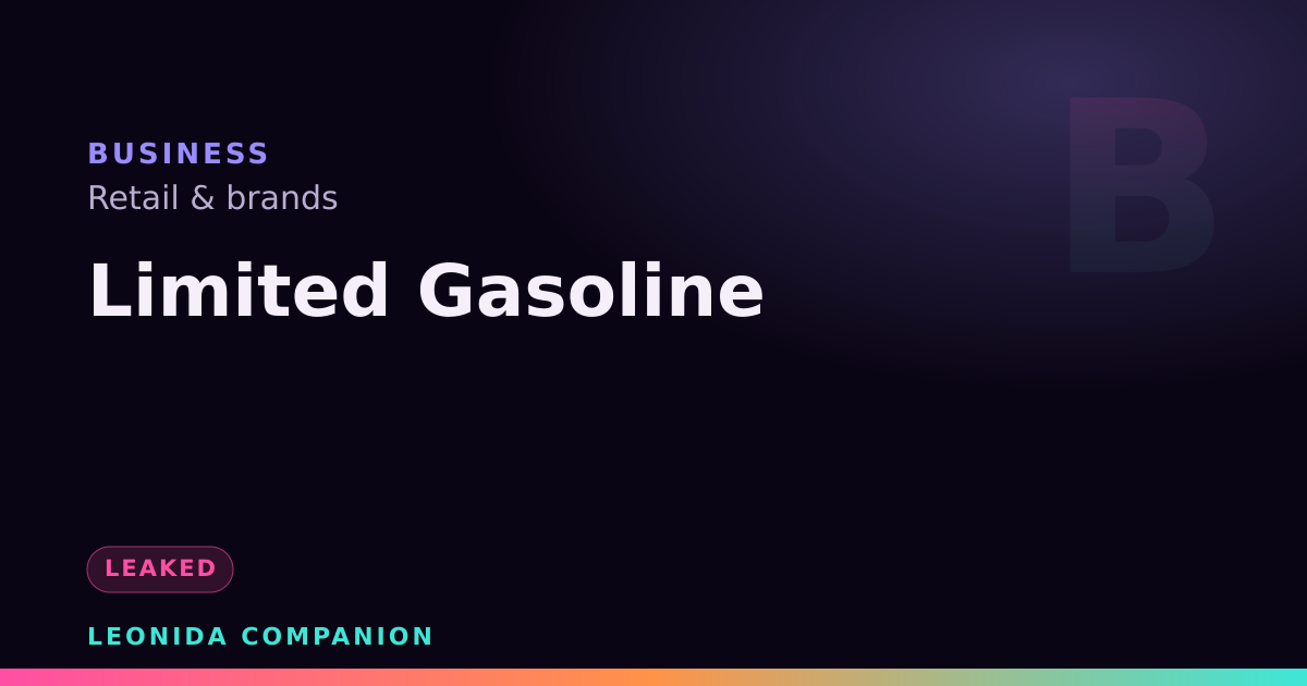 Limited Gasoline — GTA 6 business