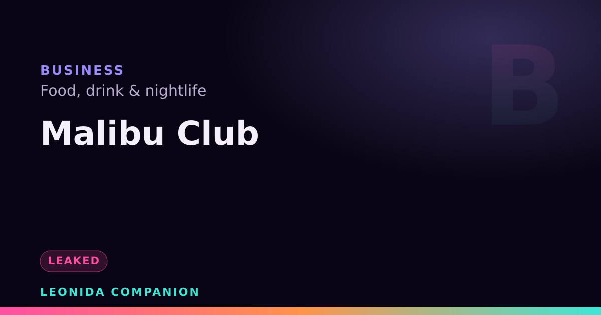 Malibu Club — GTA 6 business