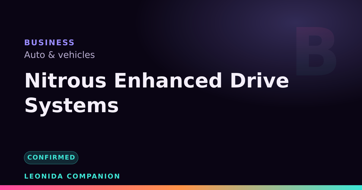 Nitrous Enhanced Drive Systems — GTA 6 business
