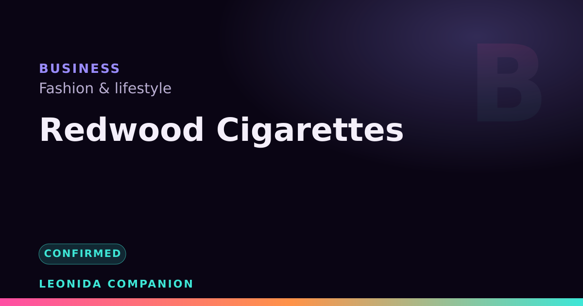 Redwood Cigarettes — GTA 6 business