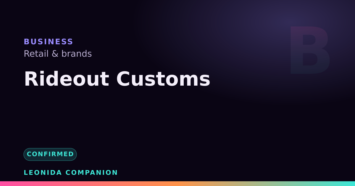 Rideout Customs — GTA 6 business