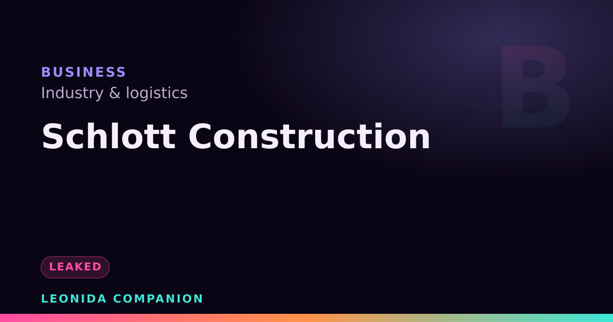 Schlott Construction — GTA 6 business