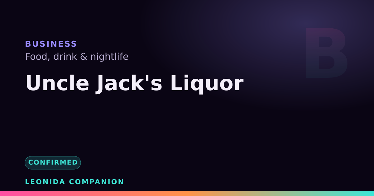 Uncle Jack's Liquor — GTA 6 business