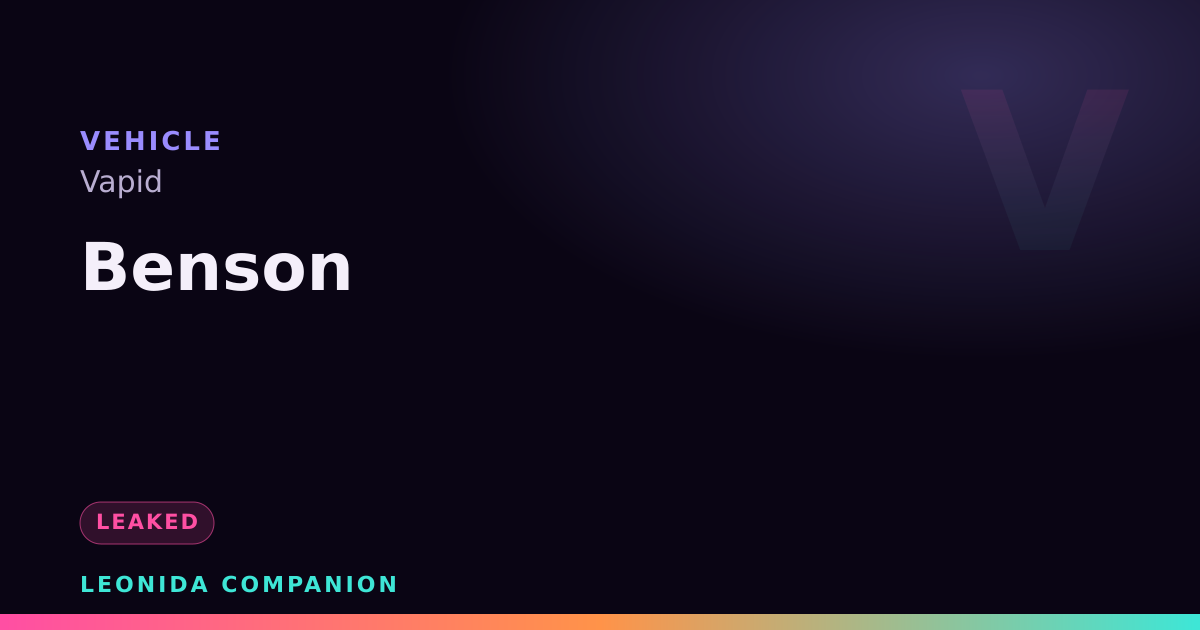 Benson — GTA 6 vehicle