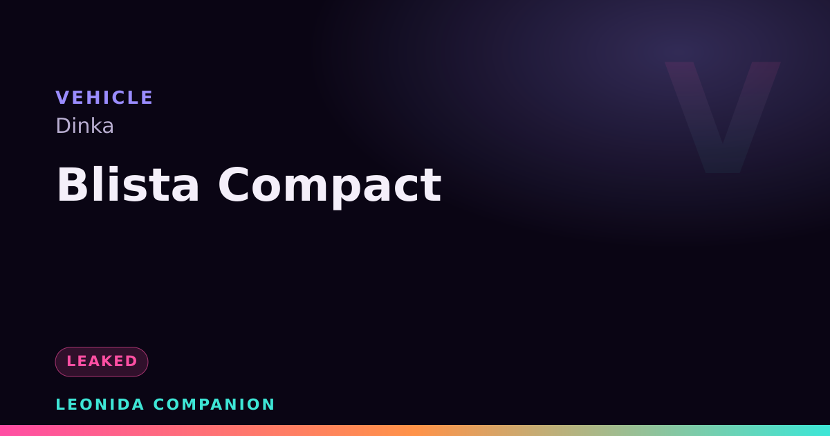 Blista Compact — GTA 6 vehicle