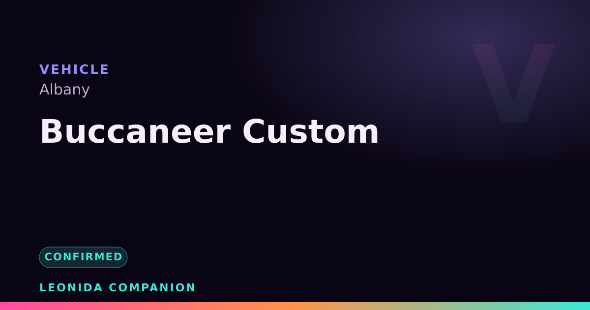 Buccaneer Custom — GTA 6 vehicle