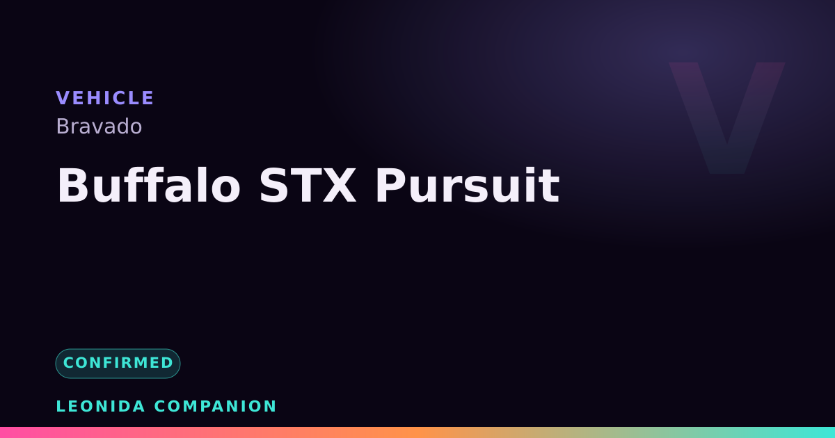 Buffalo STX Pursuit — GTA 6 vehicle
