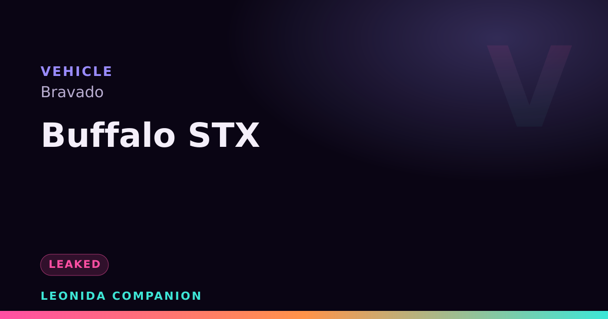 Buffalo STX — GTA 6 vehicle