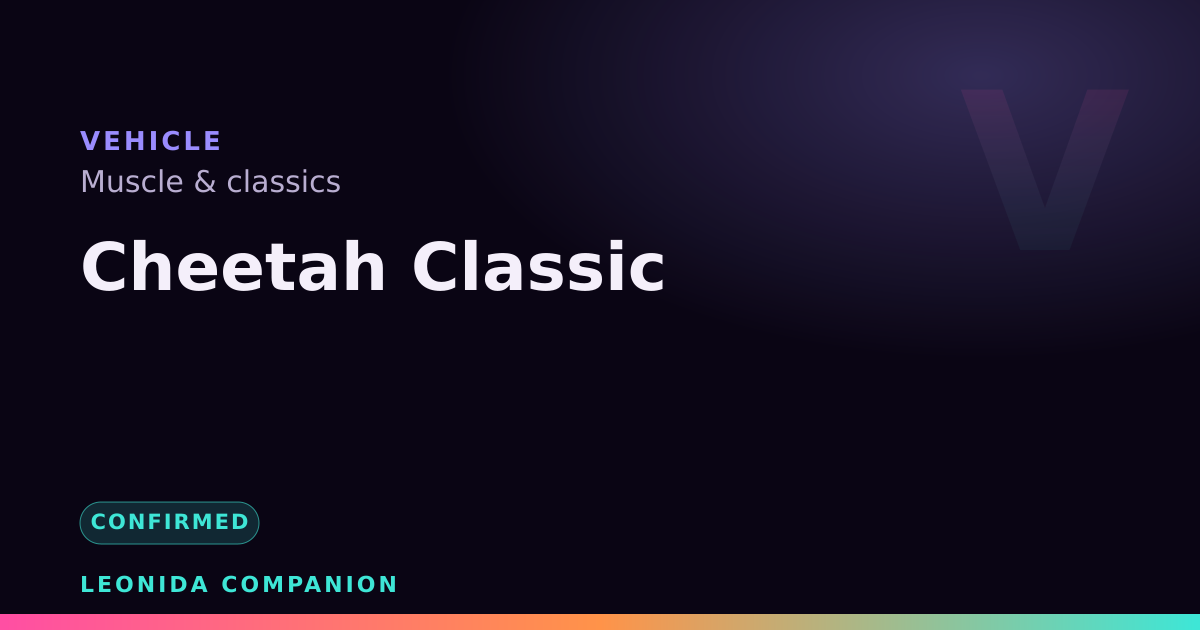Cheetah Classic — GTA 6 vehicle