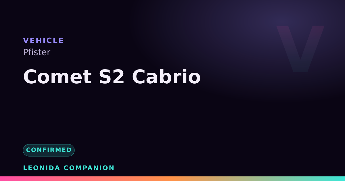 Comet S2 Cabrio — GTA 6 vehicle