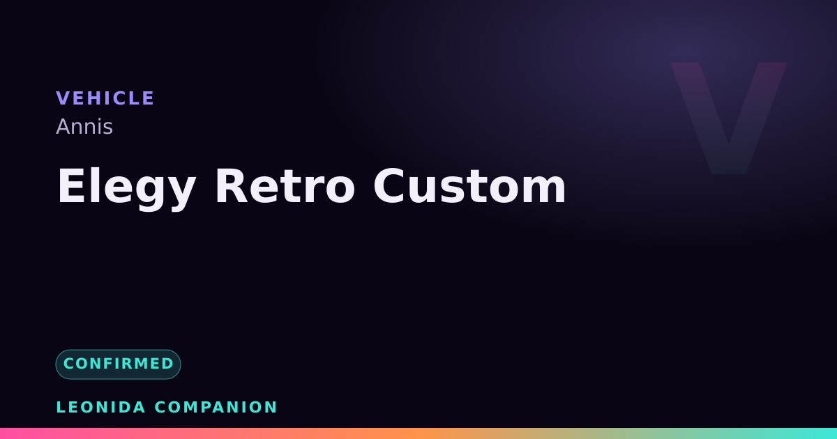 Elegy Retro Custom — GTA 6 vehicle