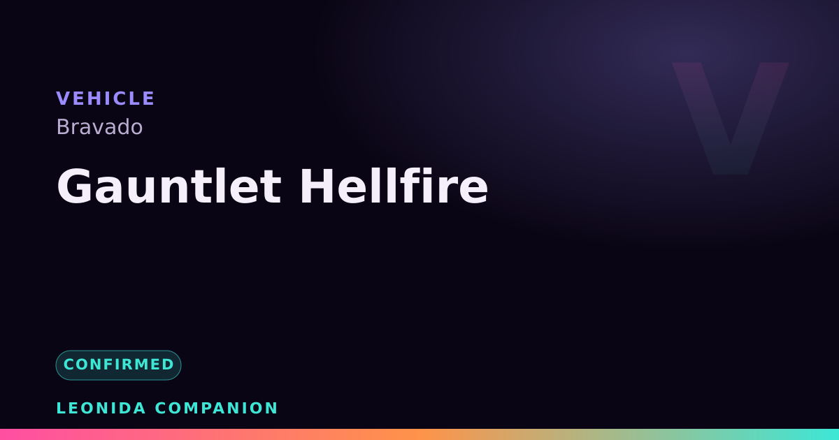 Gauntlet Hellfire — GTA 6 vehicle