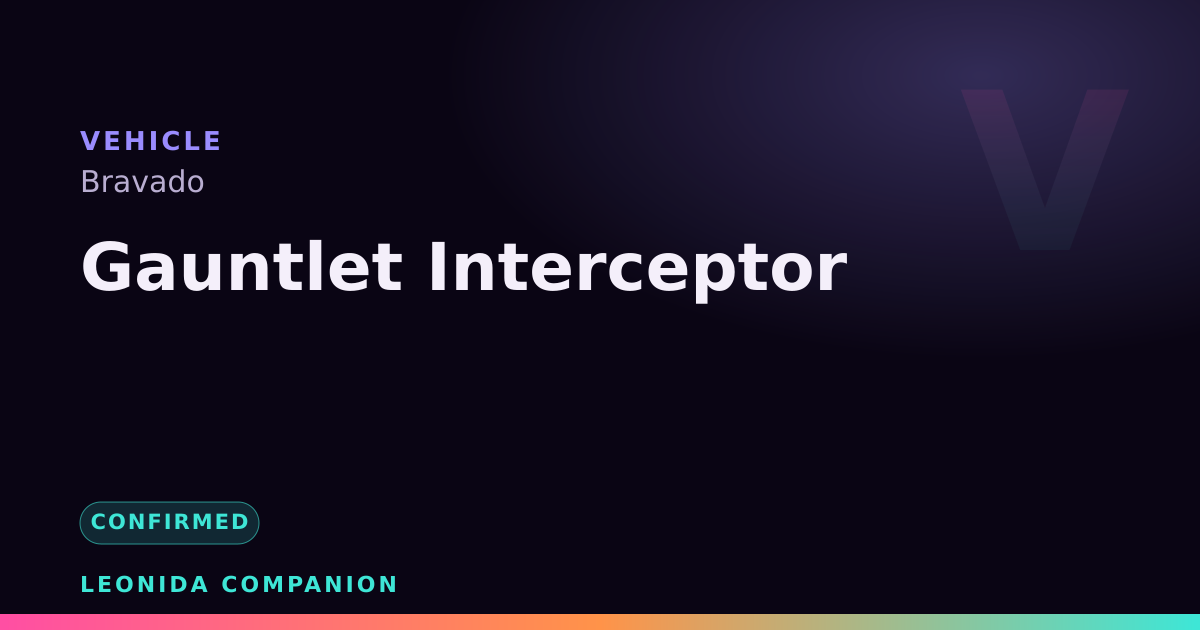 Gauntlet Interceptor — GTA 6 vehicle