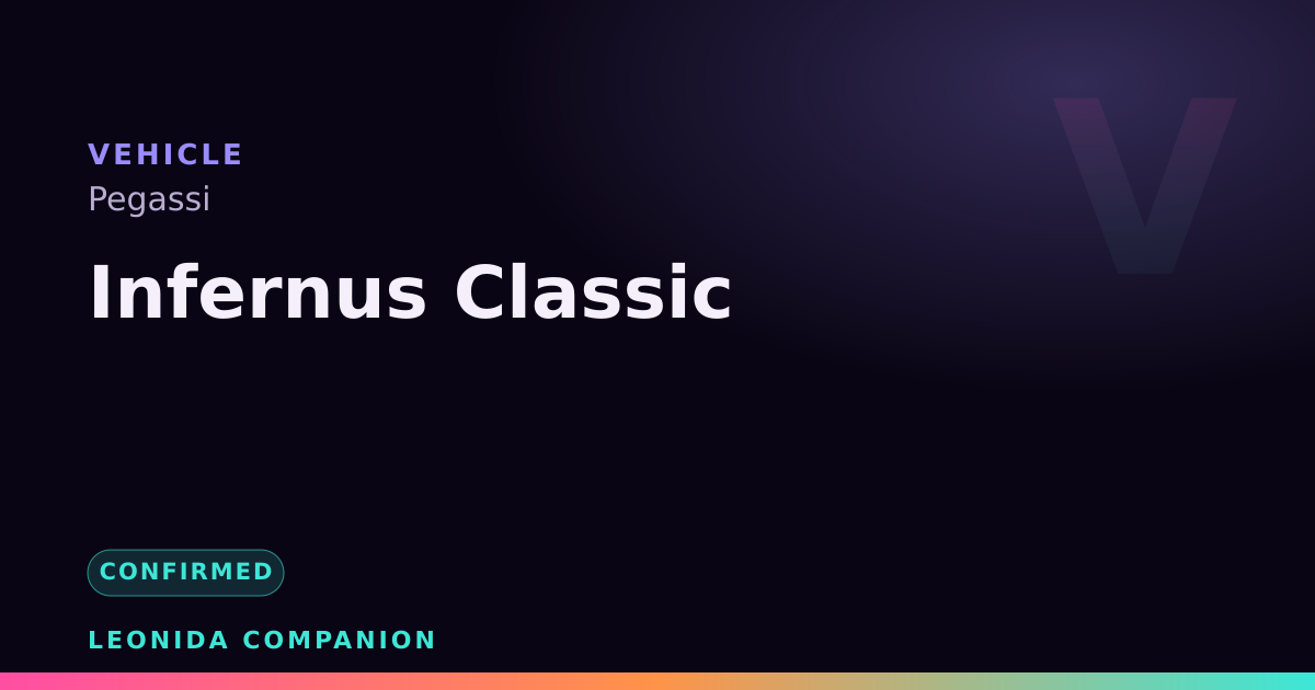 Infernus Classic — GTA 6 vehicle