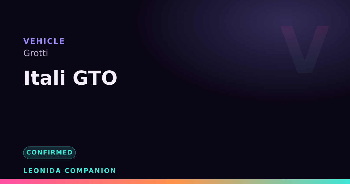 Itali GTO — GTA 6 vehicle