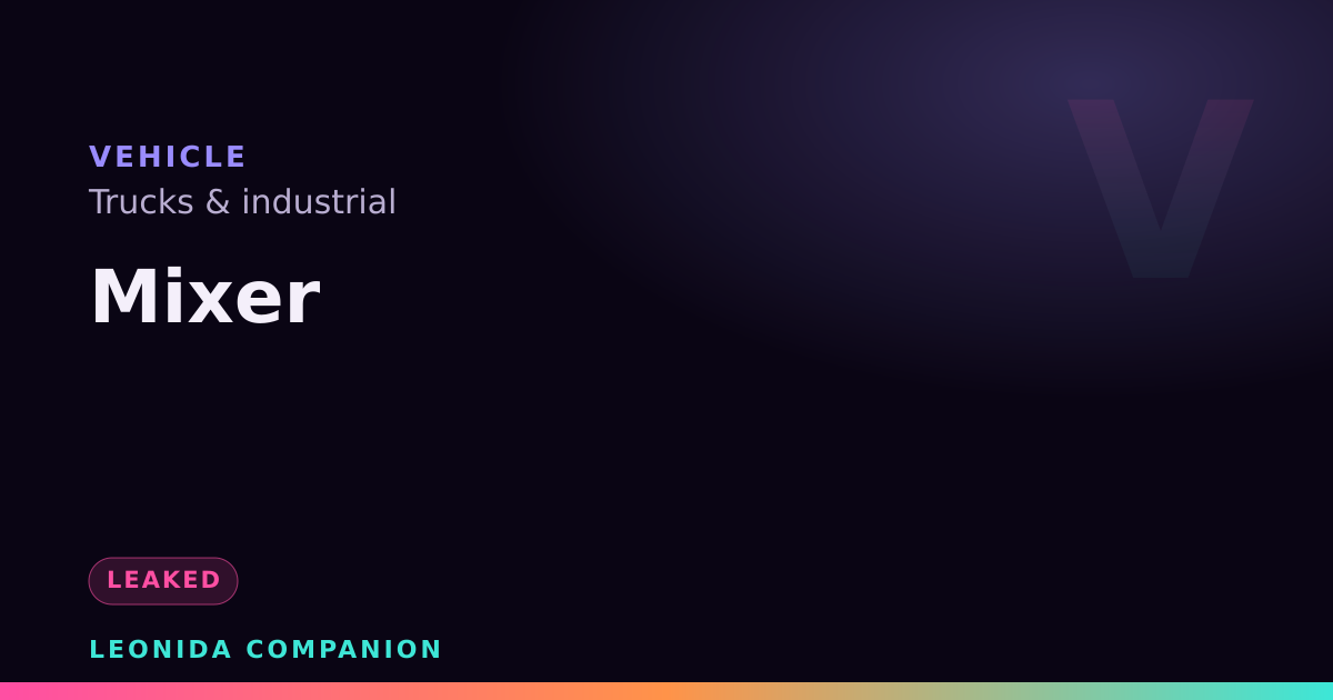 Mixer — GTA 6 vehicle