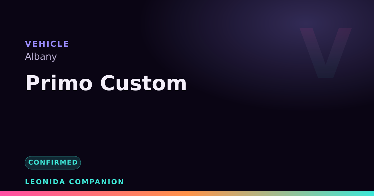 Primo Custom — GTA 6 vehicle