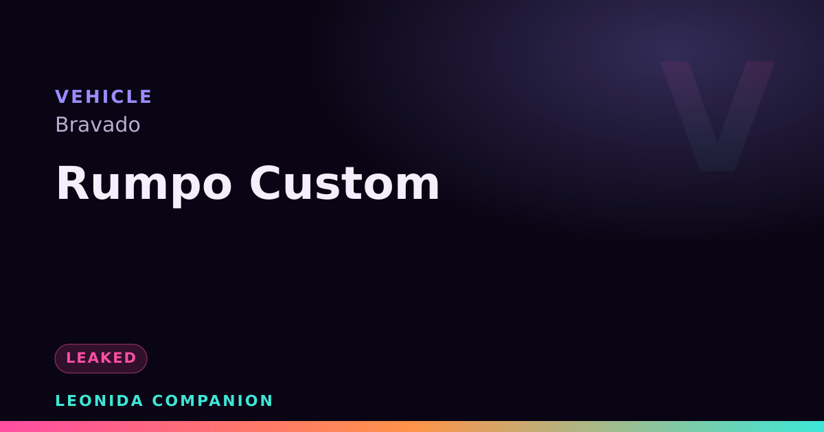 Rumpo Custom — GTA 6 vehicle