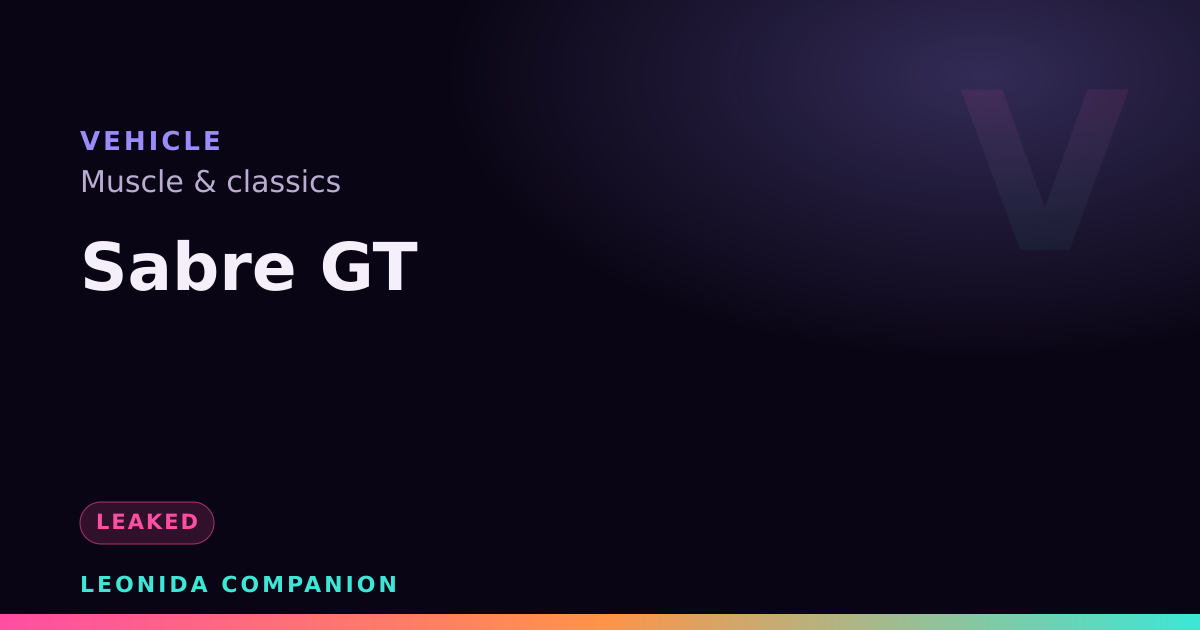 Sabre GT — GTA 6 vehicle