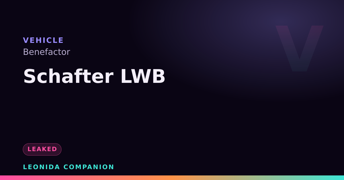 Schafter LWB — GTA 6 vehicle