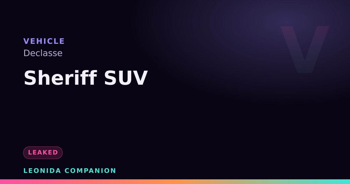 Sheriff SUV — GTA 6 vehicle
