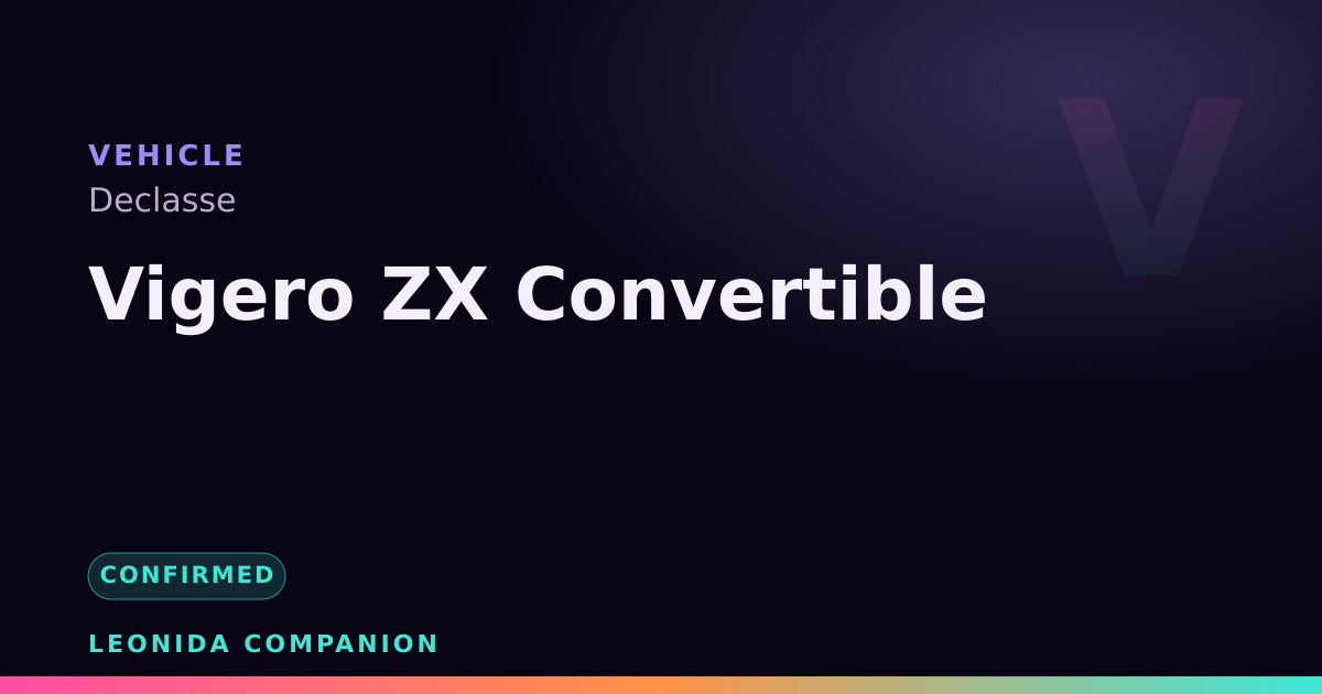 Vigero ZX Convertible — GTA 6 vehicle