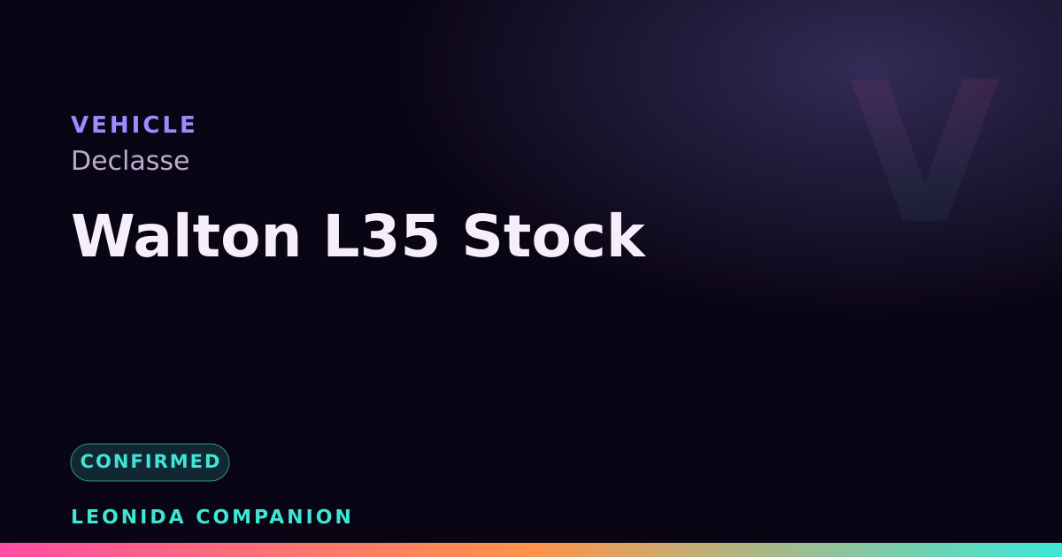 Walton L35 Stock — GTA 6 vehicle